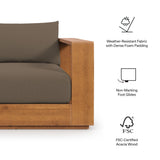Aspen 5-Piece Outdoor Patio Acacia Wood Furniture Set in Natural Cocoa