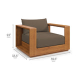 Aspen 5-Piece Outdoor Patio Acacia Wood Furniture Set in Natural Cocoa