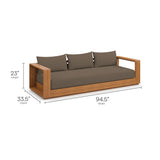 Aspen 5-Piece Outdoor Patio Acacia Wood Furniture Set in Natural Cocoa