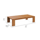 Aspen 5-Piece Outdoor Patio Acacia Wood Furniture Set in Natural Cocoa