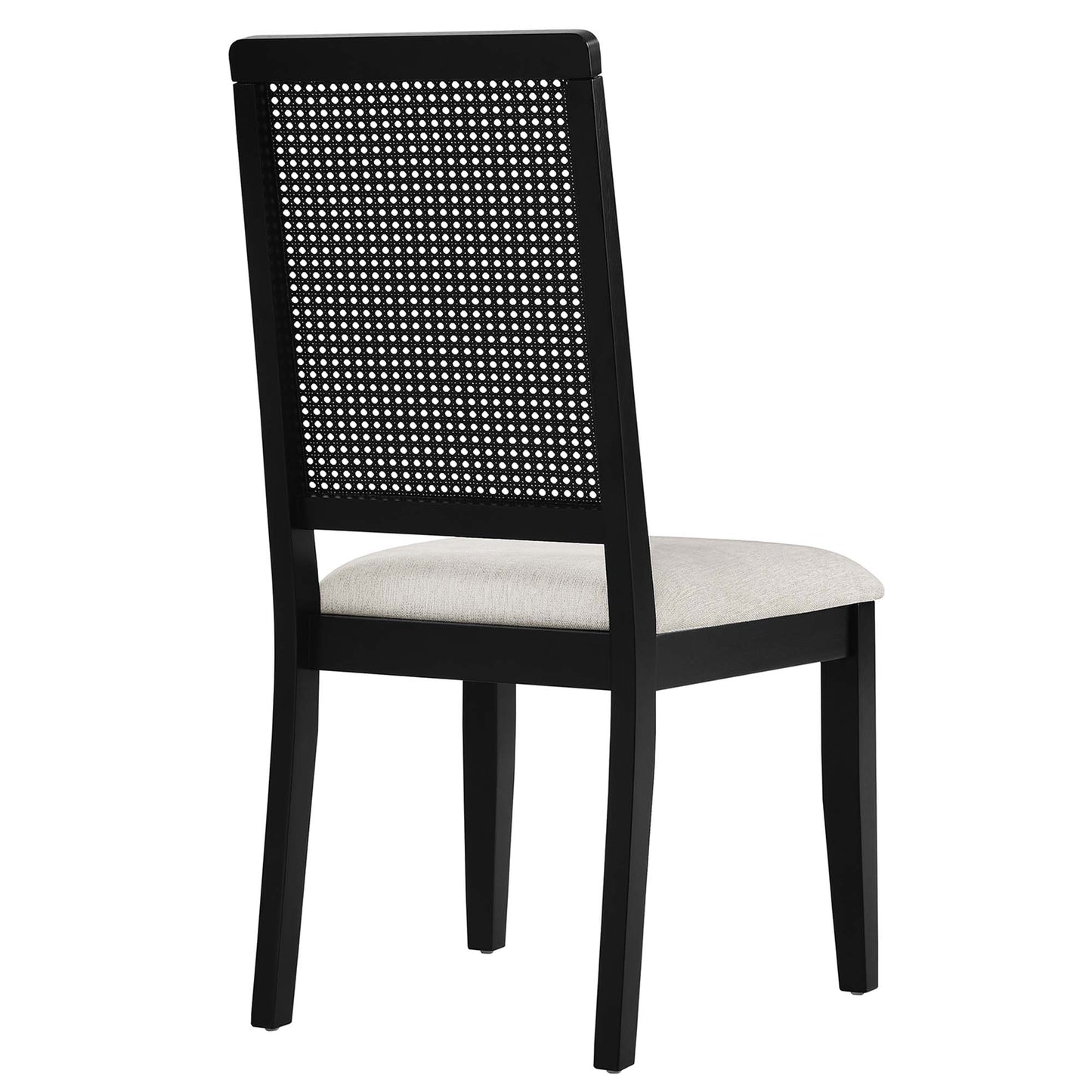 Arlo Faux Rattan and Wood Dining Side Chairs Set of 2 by Furniture For America