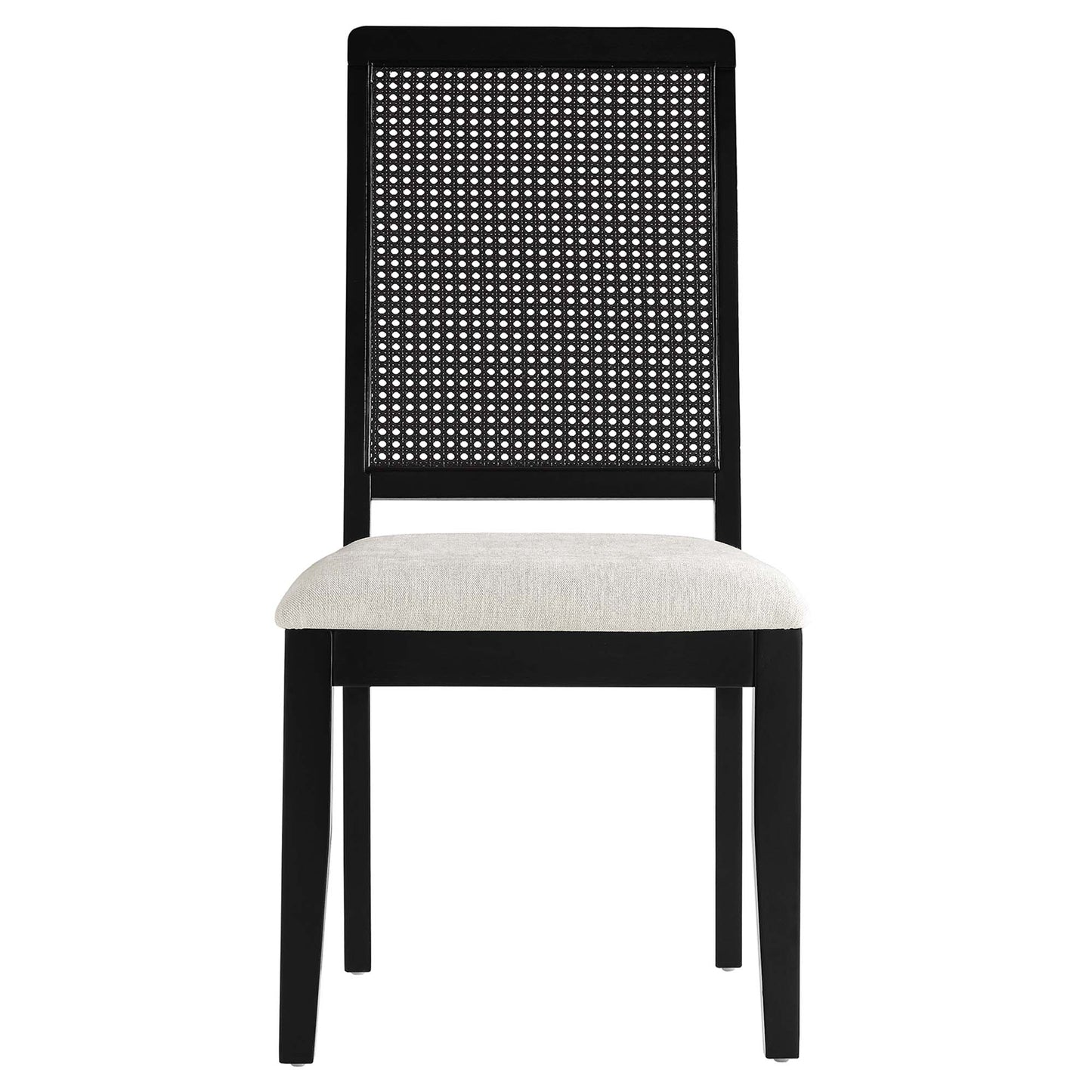 Arlo Faux Rattan and Wood Dining Side Chairs Set of 2 by Furniture For America
