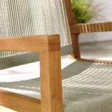 Nova Outdoor Patio Teak and Rope Dining Armchairs Set of 2 in Natural Natural