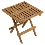Nova Outdoor Patio Teak Wood Side Table in Natural