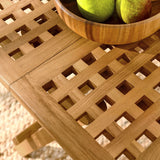 Nova Outdoor Patio Teak Wood Side Table in Natural
