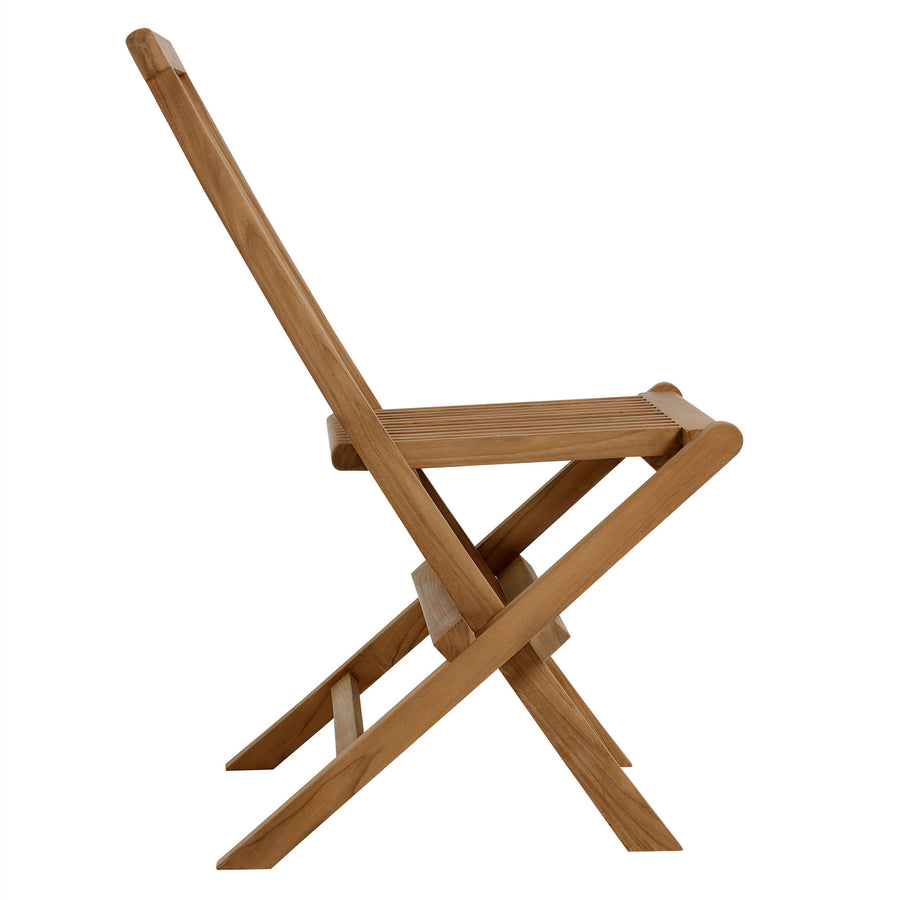 Nova Outdoor Patio Teak Wood Folding Dining Chairs Set of 4 in Natural