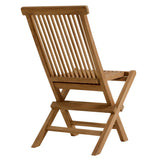 Nova Outdoor Patio Teak Wood Folding Dining Chairs Set of 4 in Natural