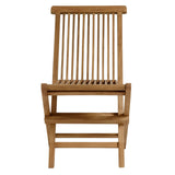 Nova Outdoor Patio Teak Wood Folding Dining Chairs Set of 4 in Natural