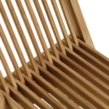Nova Outdoor Patio Teak Wood Folding Dining Chairs Set of 4 in Natural