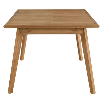 Vienna Outdoor Patio Teak Wood Extendable Dining Table by Furniture For America