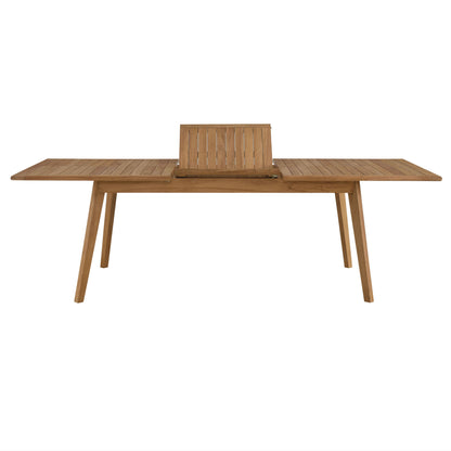 Vienna Outdoor Patio Teak Wood Extendable Dining Table by Furniture For America