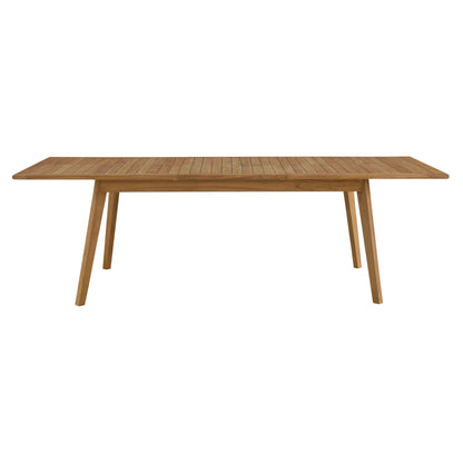 Vienna Outdoor Patio Teak Wood Extendable Dining Table by Furniture For America