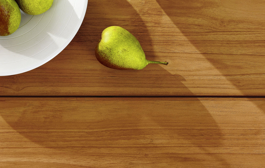 Nova 46" Square Outdoor Patio Teak Wood Dining Table in Natural