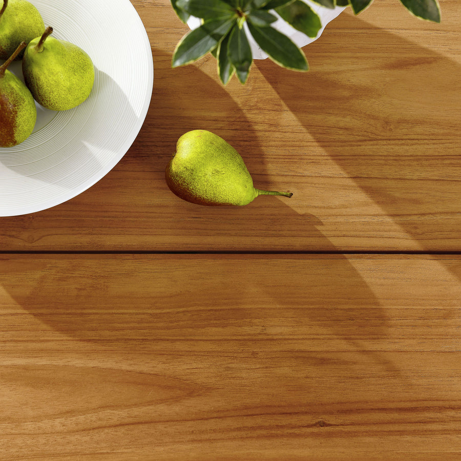 Nova 46" Square Outdoor Patio Teak Wood Dining Table in Natural