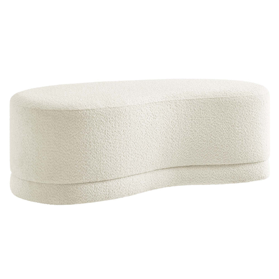Alesund 48" Upholstered Ottoman Bench in Cream
