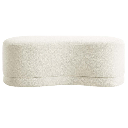 Nimbus 48" Upholstered Ottoman Bench in Cream