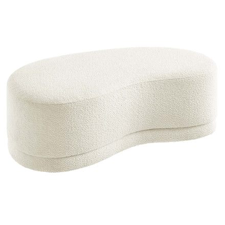 Nimbus 48" Upholstered Ottoman Bench in Cream