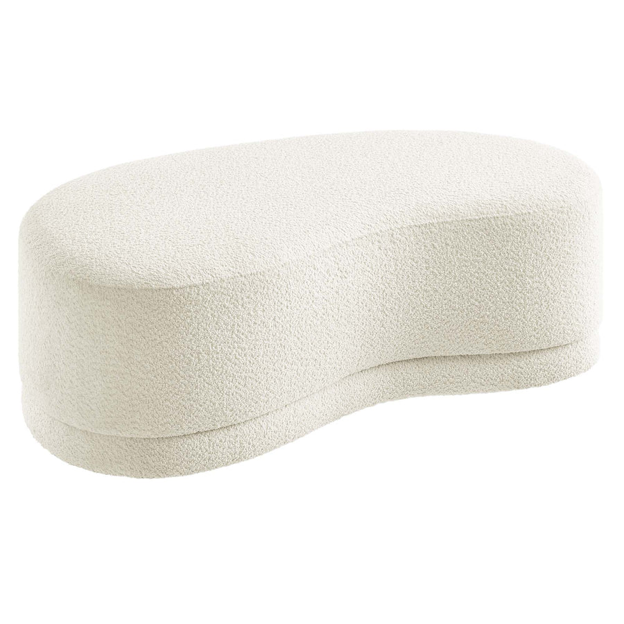Alesund 48" Upholstered Ottoman Bench in Cream