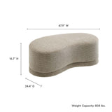Alesund 48" Upholstered Ottoman Bench in Oat