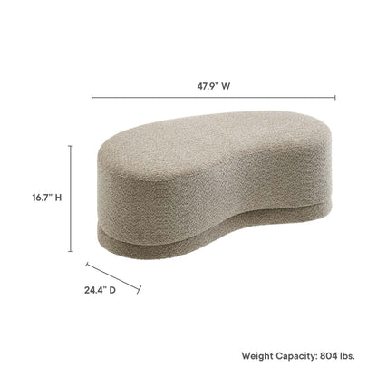Nimbus 48" Upholstered Ottoman Bench by Furniture For America