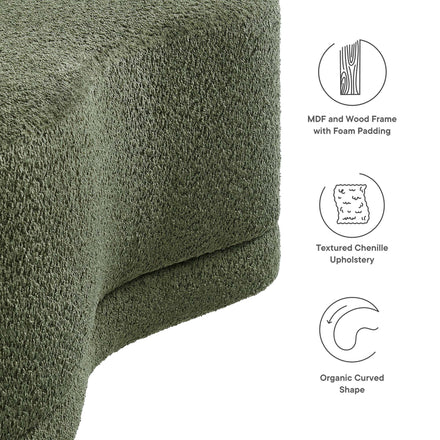 Nimbus 48" Upholstered Ottoman Bench in Sage