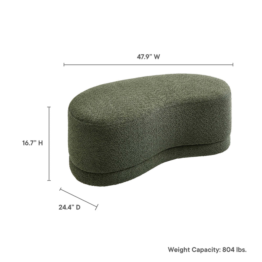 Alesund 48" Upholstered Ottoman Bench in Sage