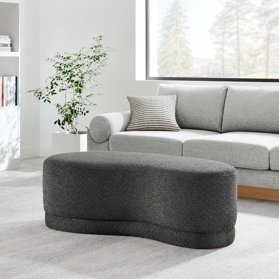 Alesund 48" Upholstered Ottoman Bench in Cast Slate