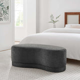 Alesund 48" Upholstered Ottoman Bench in Cast Slate