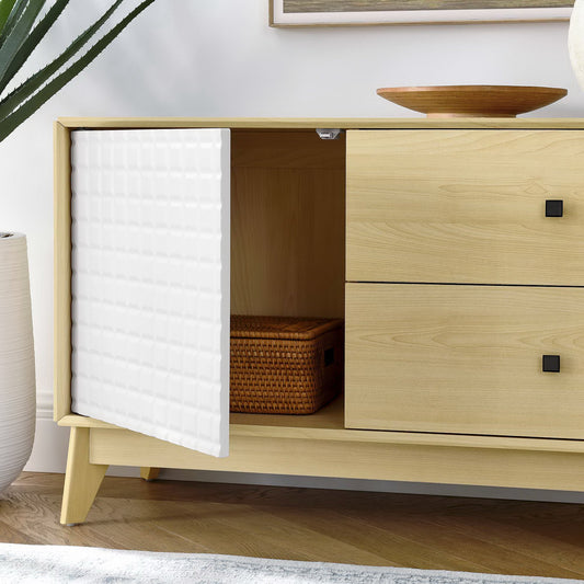 Nectar 43" Wood Grain Accent Cabinet by Furniture For America