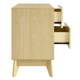 Maderuelo 43" Wood Grain Accent Cabinet in Natural White