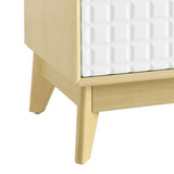 Maderuelo 43" Wood Grain Accent Cabinet in Natural White
