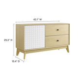 Maderuelo 43" Wood Grain Accent Cabinet in Natural White