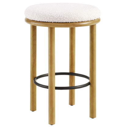 Fable Boucle Fabric Counter Stools Set of 2 by Furniture For America