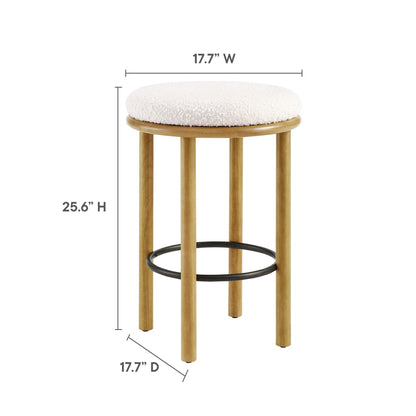 Fable Boucle Fabric Counter Stools Set of 2 by Furniture For America