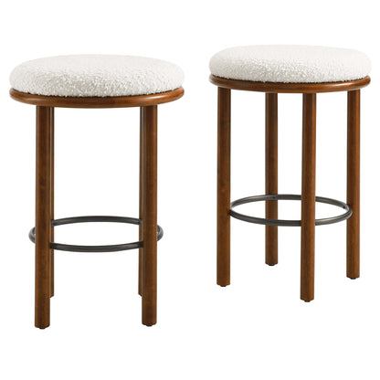 Fable Boucle Fabric Counter Stools Set of 2 by Furniture For America