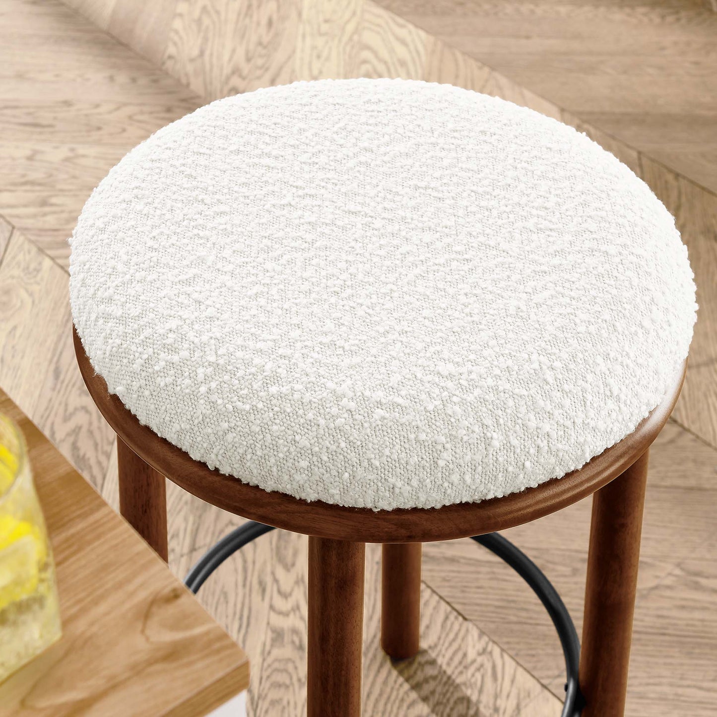 Fable Boucle Fabric Counter Stools Set of 2 by Furniture For America