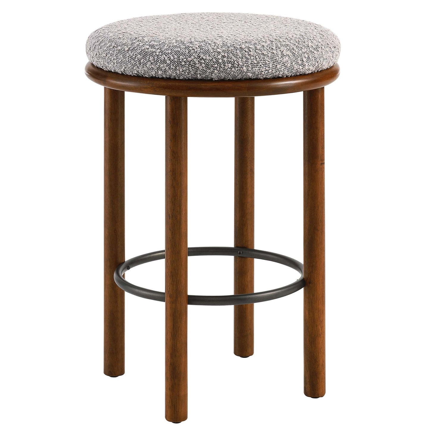 Fable Boucle Fabric Counter Stools Set of 2 by Furniture For America