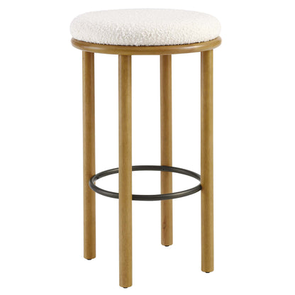 Fable Boucle Fabric Bar Stools Set of 2 by Furniture For America