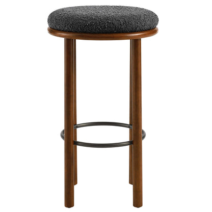 Fable Boucle Fabric Bar Stools Set of 2 by Furniture For America