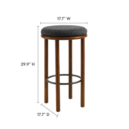 Fable Boucle Fabric Bar Stools Set of 2 by Furniture For America