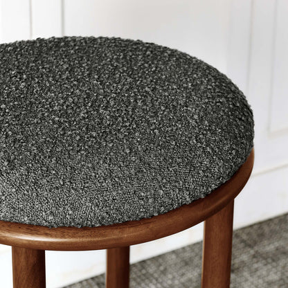 Fable Boucle Fabric Bar Stools Set of 2 by Furniture For America