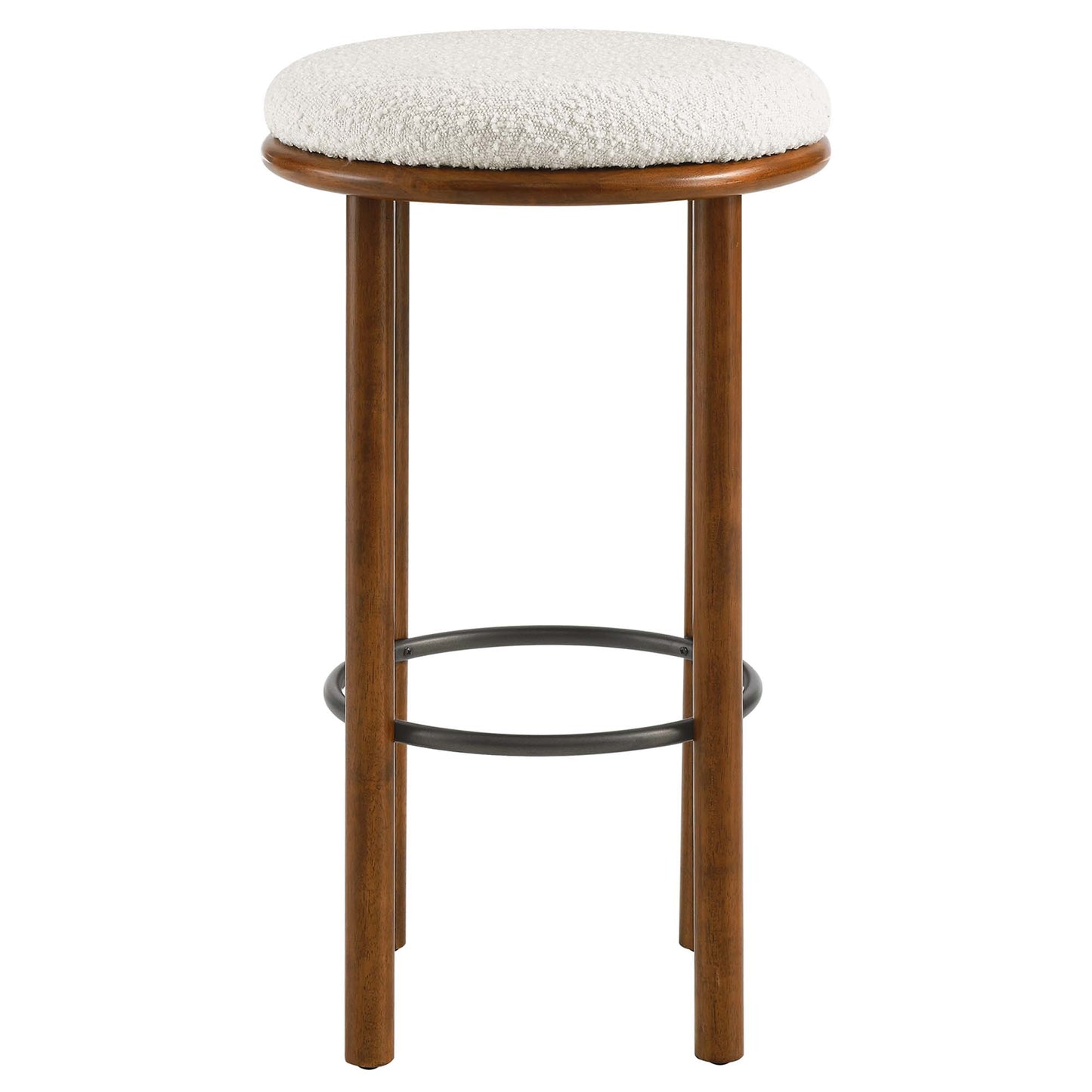 Fable Boucle Fabric Bar Stools Set of 2 by Furniture For America
