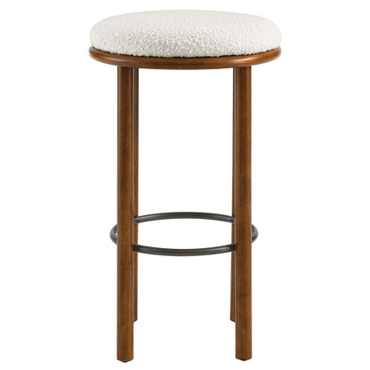 Fable Boucle Fabric Bar Stools Set of 2 by Furniture For America
