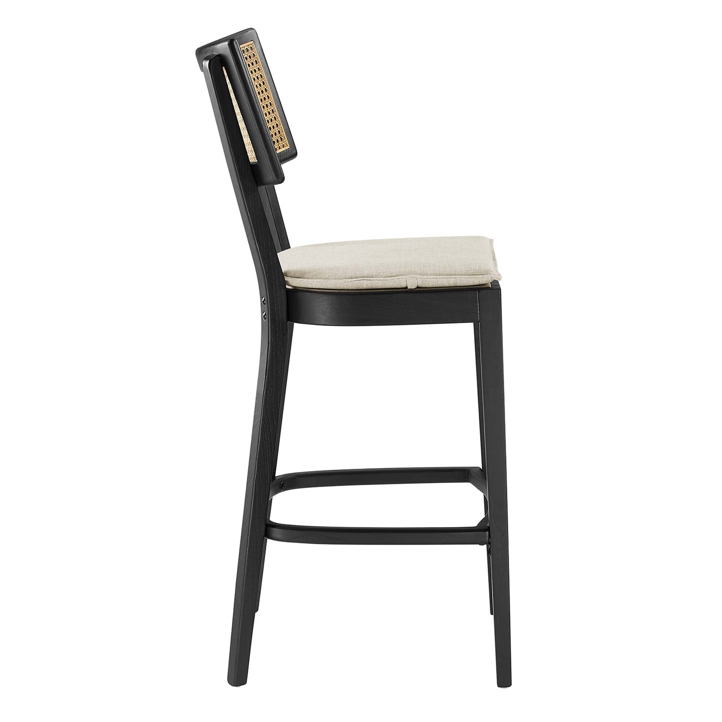 Bough Wood Bar Stools Set of 2 in Black Beige