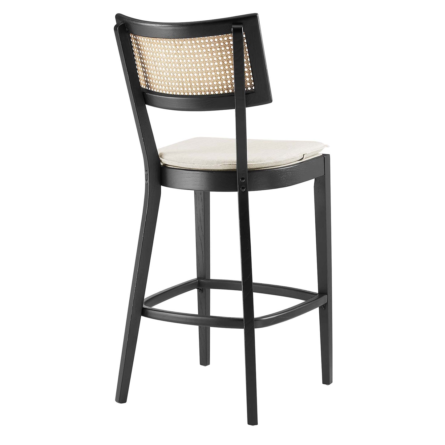 Bough Wood Bar Stools Set of 2 in Black Beige