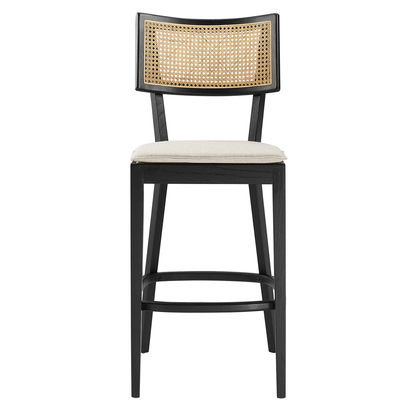 Bough Wood Bar Stools Set of 2 in Black Beige