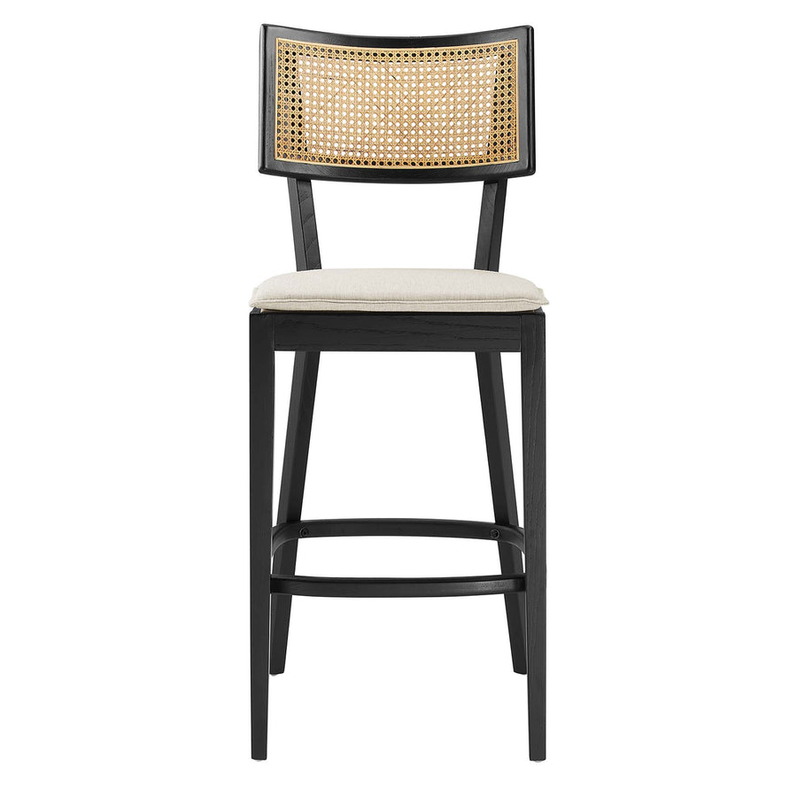 Bough Wood Bar Stools Set of 2 in Black Beige
