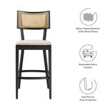 Bough Wood Bar Stools Set of 2 in Black Beige