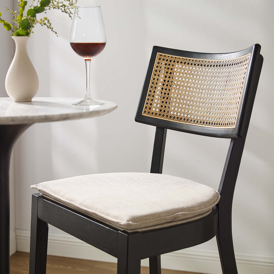 Bough Wood Bar Stools Set of 2 in Black Beige