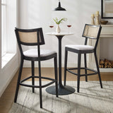 Bough Wood Bar Stools Set of 2 in Black White